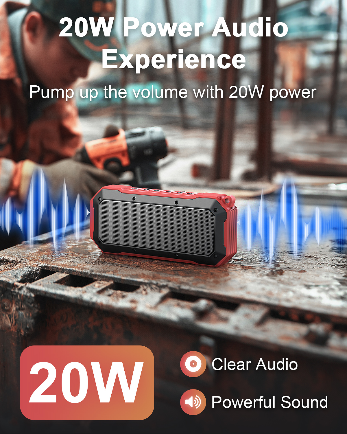 Wireless Jobsite Speaker